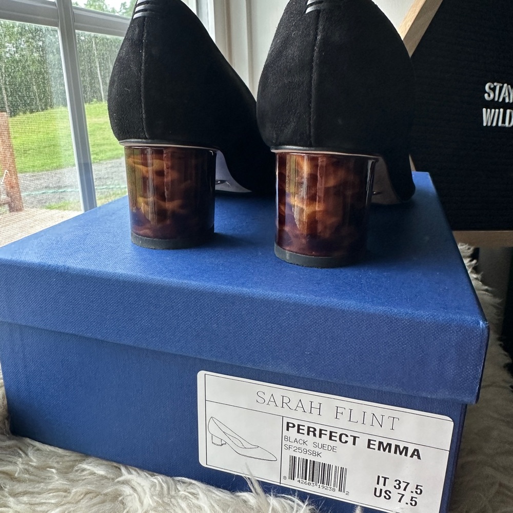 Sarah Flint Perfect Emma Black Suede 37.5 7.5